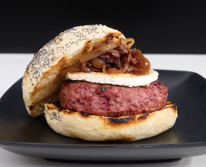 Burger de cabra y cebolla caramelizada