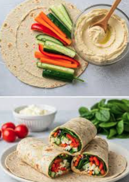 Wrap vegetal y hummus
